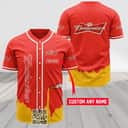 Personalized Budweiser Baseball Jersey Beer Lovers Gift Custom Name