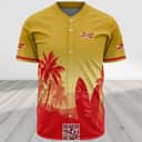Personalized Budweiser Beer Baseball Jersey Palm Tree Surfboard Custom Name