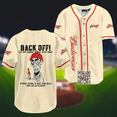 Achmed Budweiser Beer Baseball Jersey Back Off