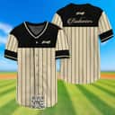 Black Vertical Striped Budweiser Baseball Jersey Beer Lovers Gift