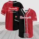 Black And Crimson Split Rheingold Baseball Jersey Beer Lovers Gift Black And Crimson Split Rheingold Baseball Jersey Beer Lovers Gift