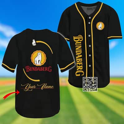 Personalized Black Bundaberg Baseball Jersey Custom Name