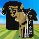 Brown Skull Guinness Baseball Jersey Gift For Best Friends