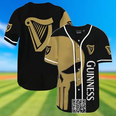 Brown Skull Guinness Baseball Jersey Gift For Best Friends