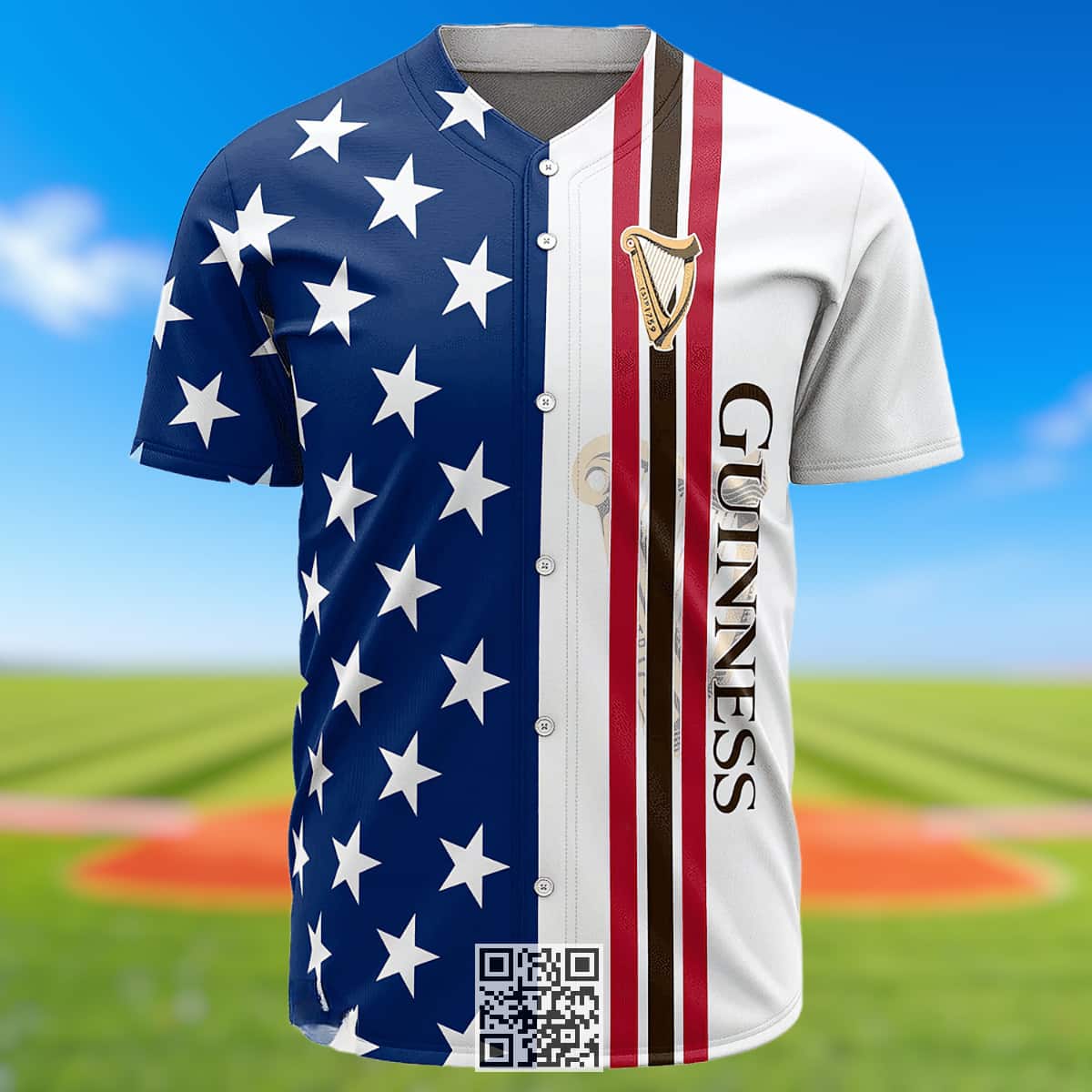 Guinness Baseball Jersey US Flag Gift For Best Friends Guinness Baseball Jersey US Flag Gift For Best Friends