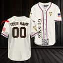 Personalized Guinness Beer Baseball Jersey US Flag Custom Name & Number