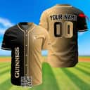 Personalized Guinness Beer Baseball Jersey Gradient Pattern Custom Name Personalized Guinness Beer Baseball Jersey Gradient Pattern Custom Name
