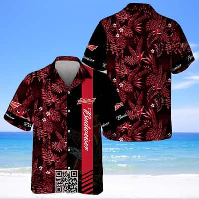 Budweiser Beer Hawaiian Shirt Tropical Foliage Budweiser Beer Hawaiian Shirt Tropical Foliage