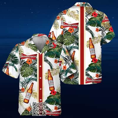 Aloha Budweiser Hawaiian Shirt Tropical Pattern Summer Beach Gift