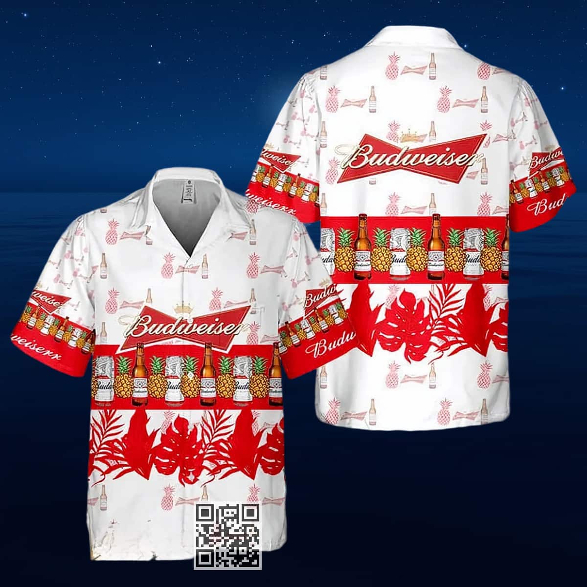Aloha Budweiser Beer Hawaiian Shirt Pineapple Palm Leaves Pattern Aloha Budweiser Beer Hawaiian Shirt Pineapple Palm Leaves Pattern