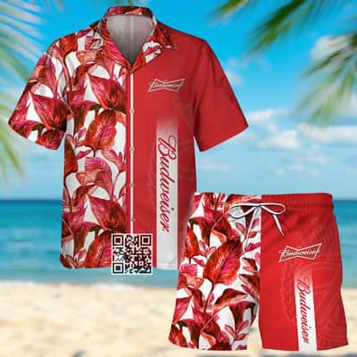 Aloha Budweiser Beer Hawaiian Shirt Tropical Leaf Aloha Budweiser Beer Hawaiian Shirt Tropical Leaf