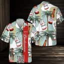 Aloha Budweiser Beer Hawaiian Shirt Tropical Coconut Tree