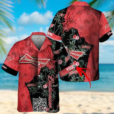 Personalized Aloha Budweiser Beer Hawaiian Shirt Custom Name Summer Gift Personalized Aloha Budweiser Beer Hawaiian Shirt Custom Name Summer Gift