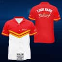 Personalized Budweiser Hawaiian Shirt Custom Name Gift For Best Friends