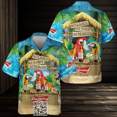 Budweiser Beer Hawaiian Shirt No Shoes No Shirt No Problem Budweiser Beer Hawaiian Shirt No Shoes No Shirt No Problem