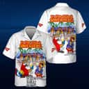 Aloha Budweiser Beer Hawaiian Shirt Funny Parrot It's Five O'Clock Somewhere