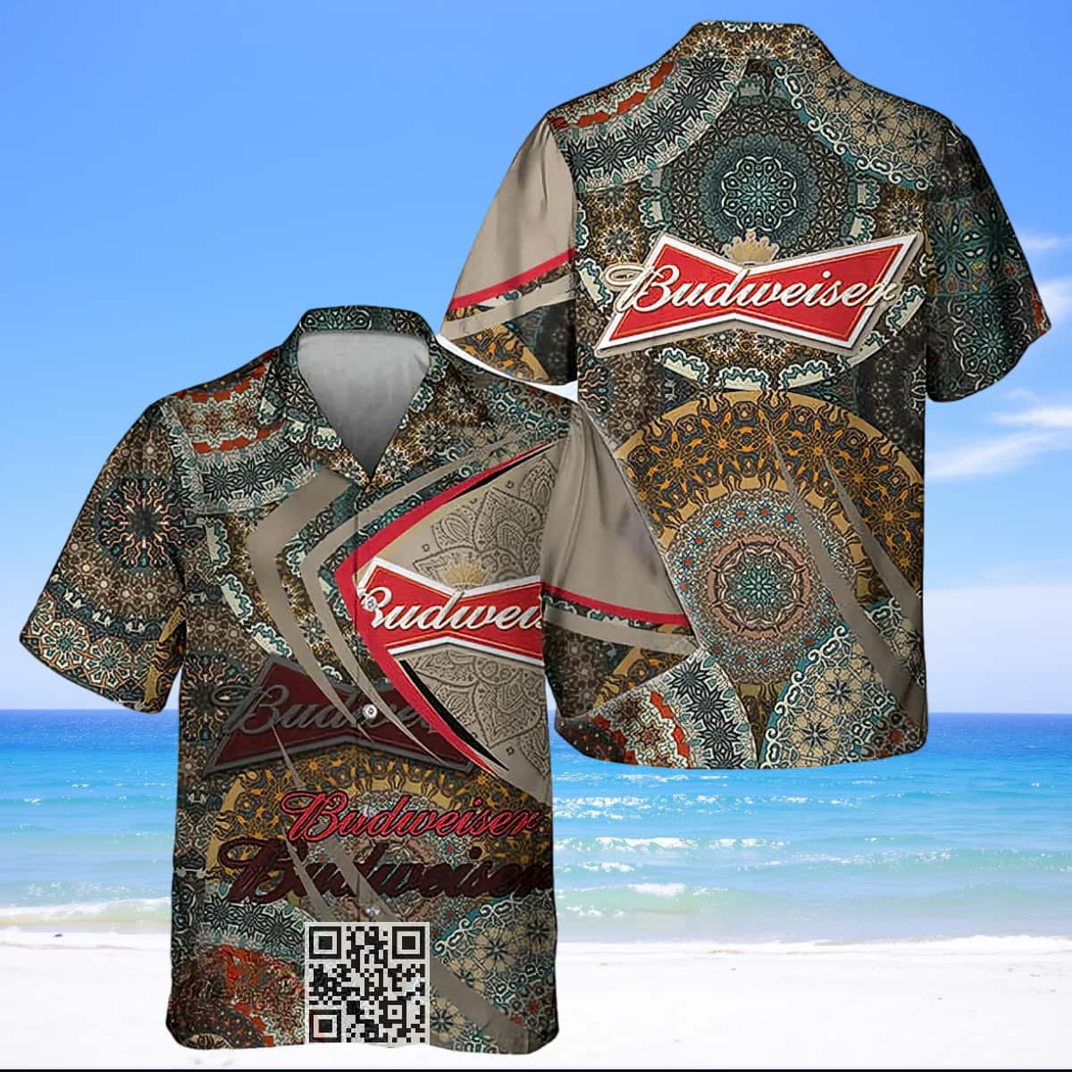 Budweiser Beer Hawaiian Shirt Mandala Pattern Budweiser Beer Hawaiian Shirt Mandala Pattern