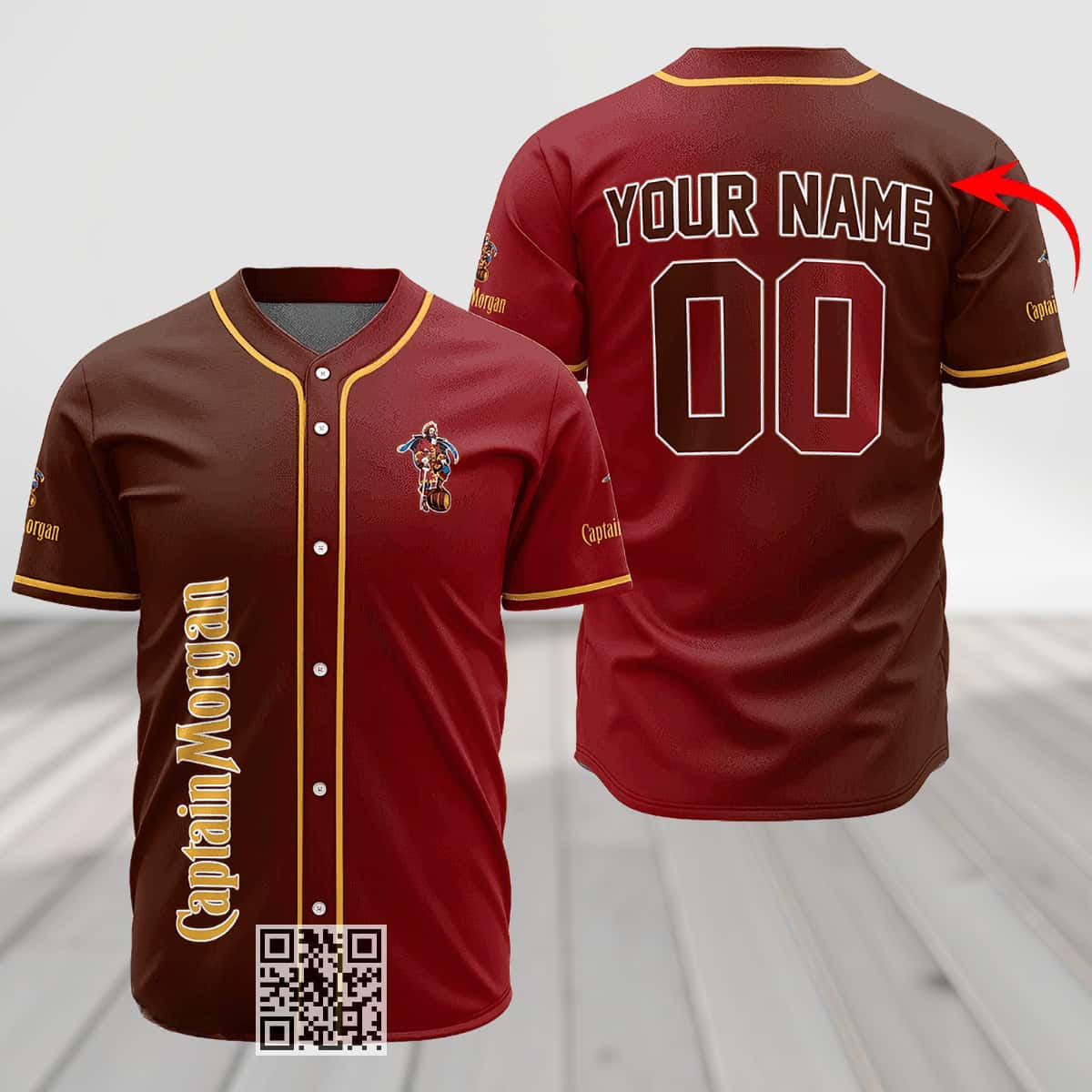 Personalized Captain Morgan Baseball Jersey Custom Name Number Personalized Captain Morgan Baseball Jersey Custom Name Number