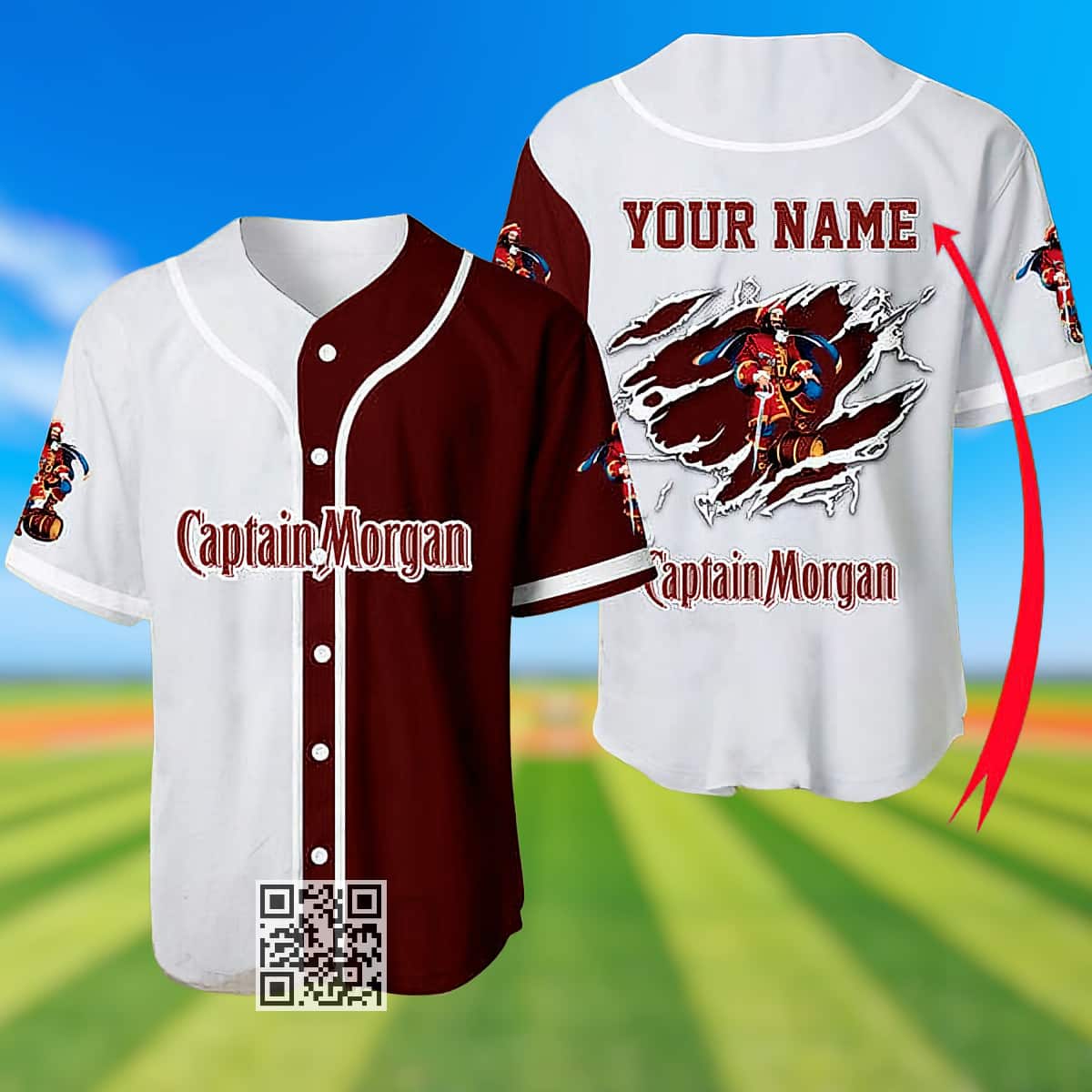 Personalized Captain Morgan Baseball Jersey Gift For Best Friends Personalized Captain Morgan Baseball Jersey Gift For Best Friends