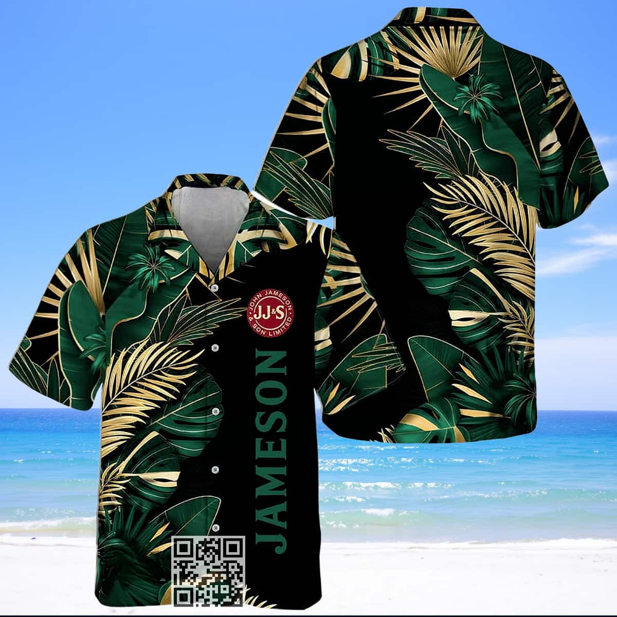 Aloha Jameson Hawaiian Shirt Palm Leaves Pattern Beach Gift For Him Aloha Jameson Hawaiian Shirt Palm Leaves Pattern Beach Gift For Him