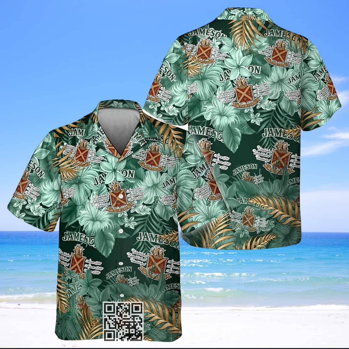 Aloha Jameson Whiskey Hawaiian Shirt Hibiscus Flower Pattern Aloha Jameson Whiskey Hawaiian Shirt Hibiscus Flower Pattern