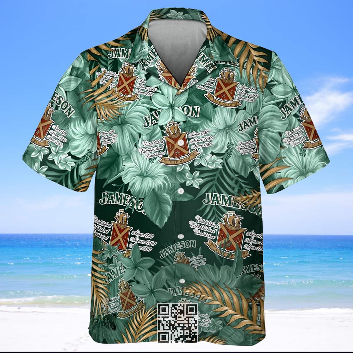 Aloha Jameson Whiskey Hawaiian Shirt Hibiscus Flower Pattern Aloha Jameson Whiskey Hawaiian Shirt Hibiscus Flower Pattern