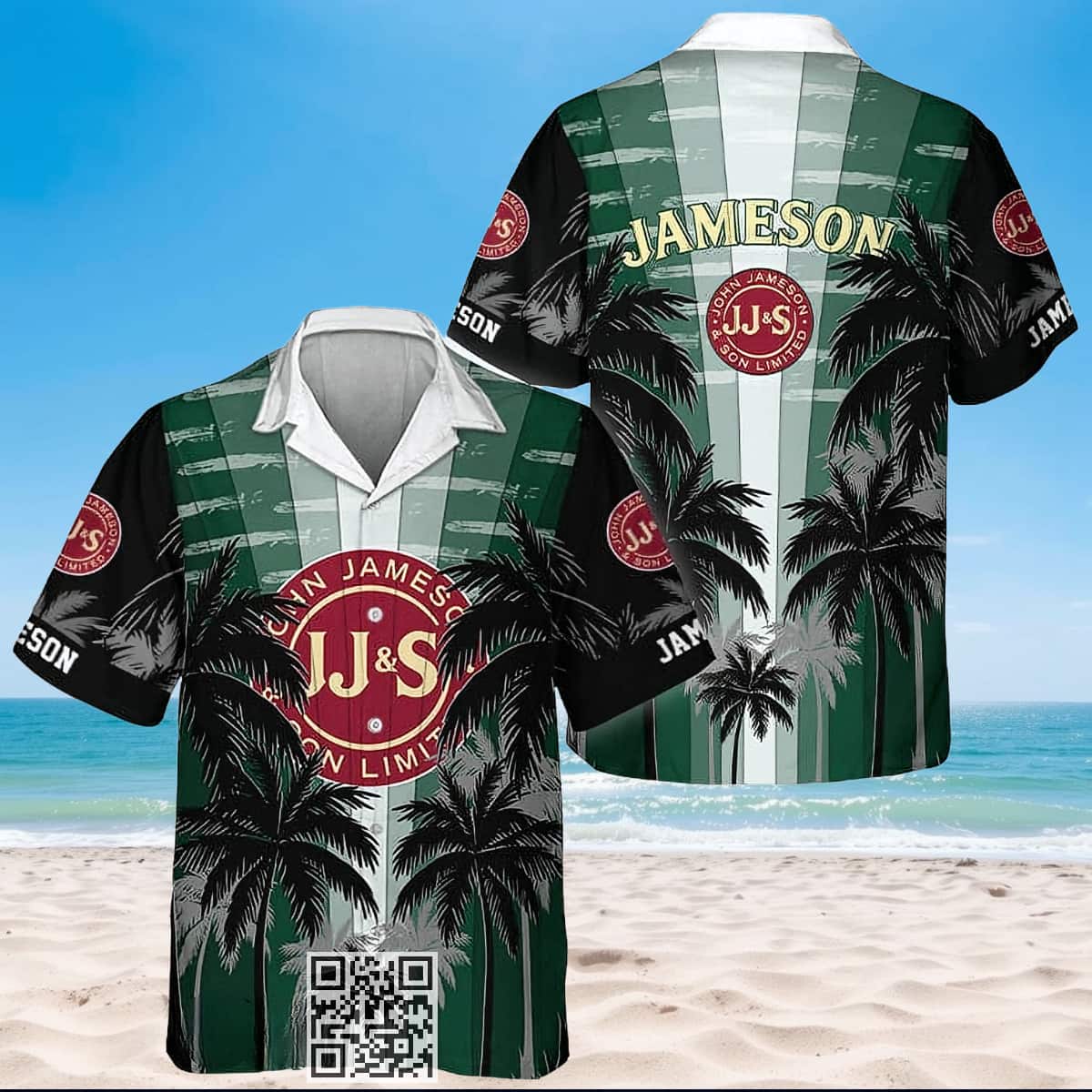 Vintage Jameson Whiskey Hawaiian Shirt Tropical Palm Tree Vintage Jameson Whiskey Hawaiian Shirt Tropical Palm Tree