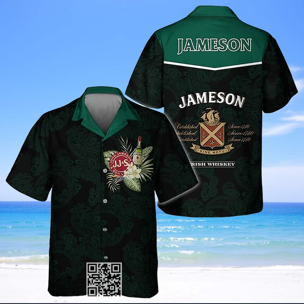 Jameson Irish Whiskey Hawaiian Shirt Polynesian Tribal Jameson Irish Whiskey Hawaiian Shirt Polynesian Tribal