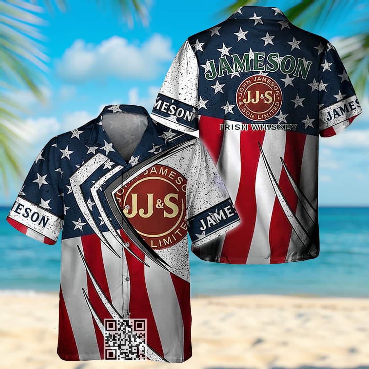 Jameson Hawaiian Shirt US Flag Gift For Whiskey Lovers Jameson Hawaiian Shirt US Flag Gift For Whiskey Lovers