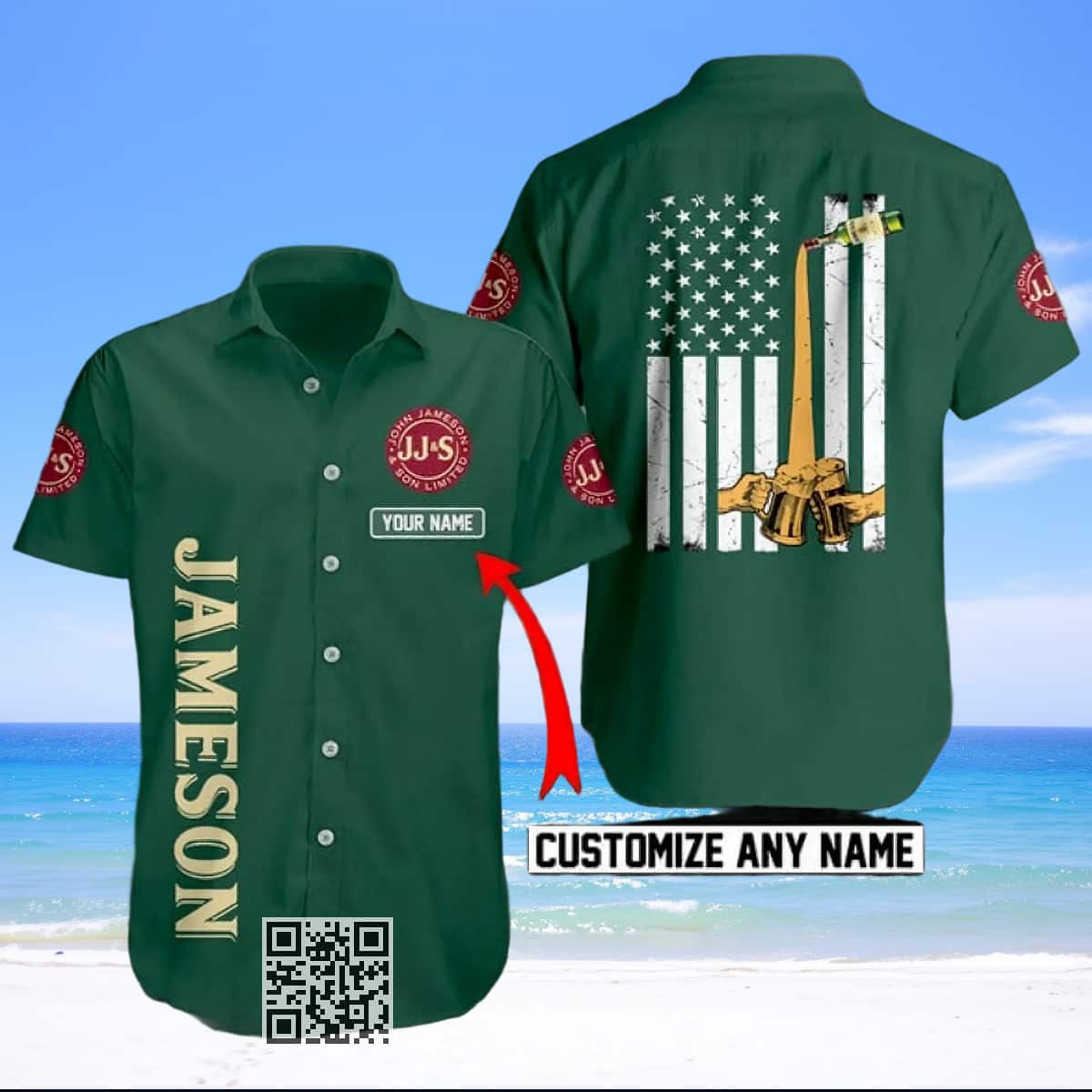 Personalized Jameson Hawaiian Shirt Beach Lovers Gift Custom Name Personalized Jameson Hawaiian Shirt Beach Lovers Gift Custom Name