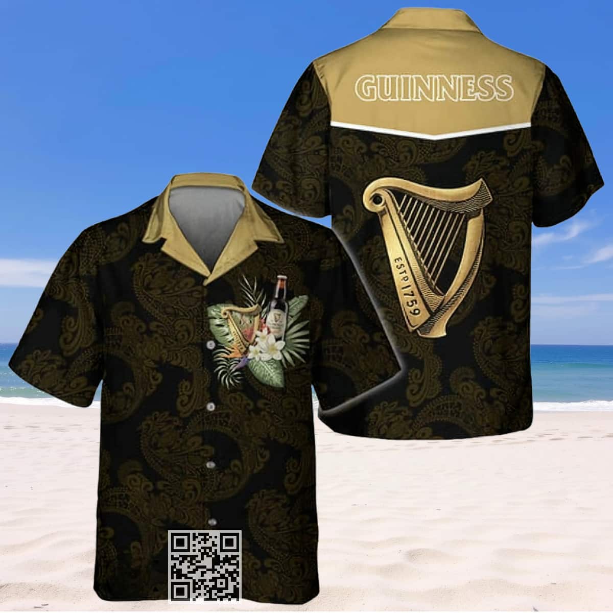 Guinness Beer Hawaiian Shirt Polynesian Tribal Guinness Beer Hawaiian Shirt Polynesian Tribal
