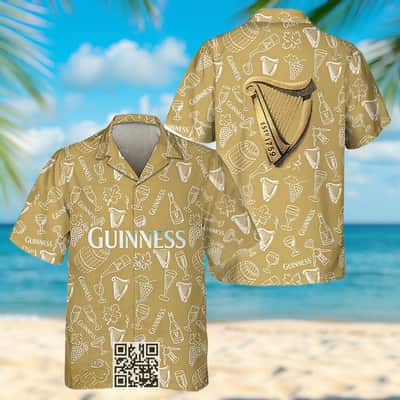 Guinness Beer Hawaiian Shirt Doodle Art Beach Lovers Gift