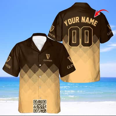 Personalized Guinness Beer Hawaiian Shirt Custom Name Number