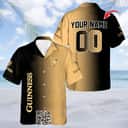 Personalized Guinness Beer Hawaiian Shirt Gradient Custom Name Number