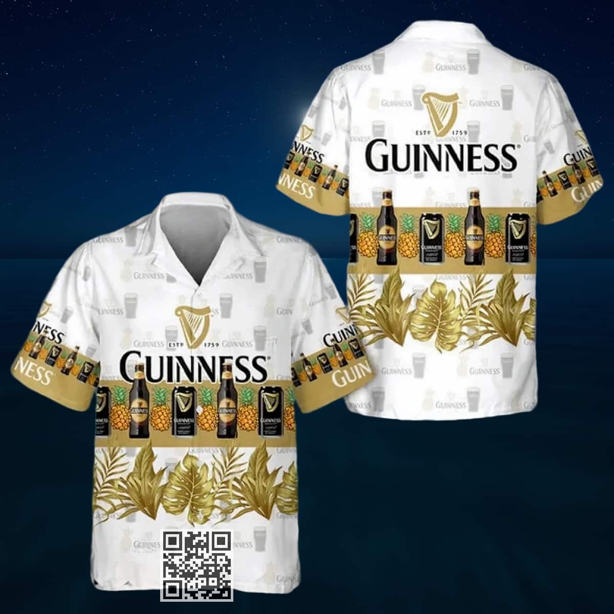 Aloha Guinness Beer Hawaiian Shirt Tropical Pineapple Aloha Guinness Beer Hawaiian Shirt Tropical Pineapple