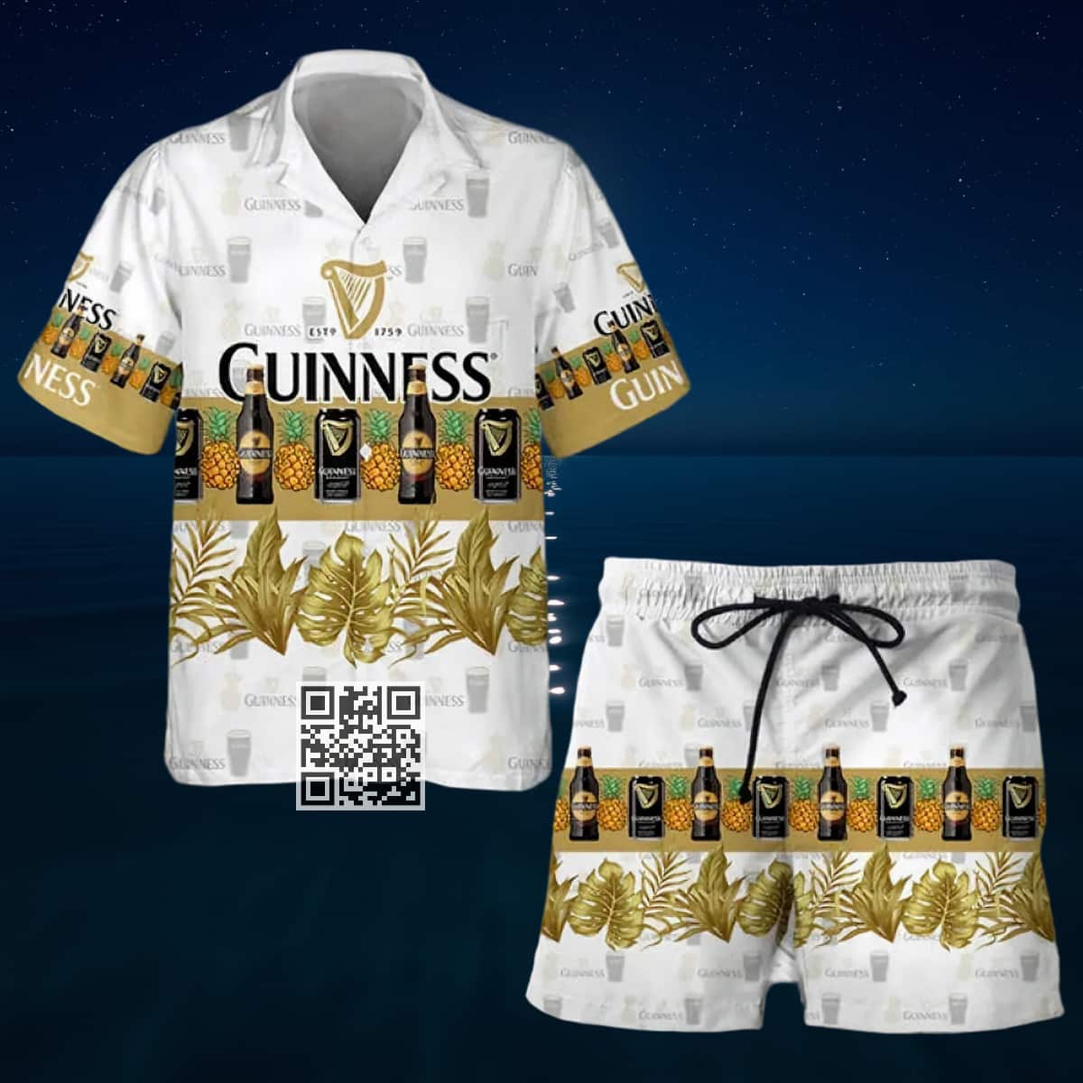 Aloha Guinness Beer Hawaiian Shirt Tropical Pineapple Aloha Guinness Beer Hawaiian Shirt Tropical Pineapple