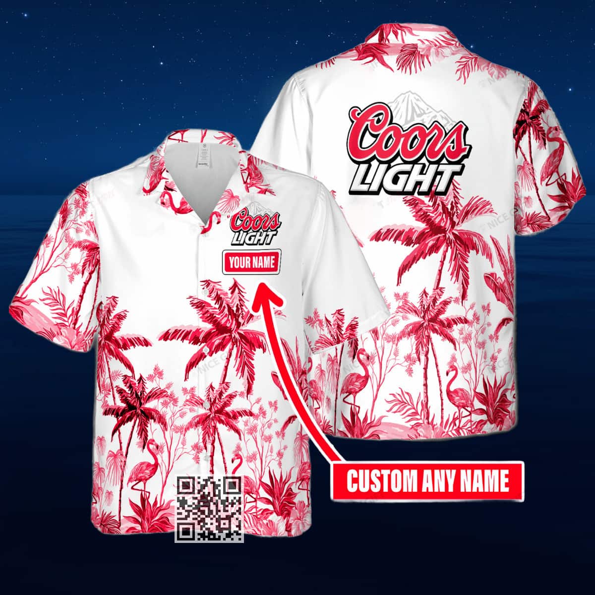 Aloha Coors Light Hawaiian Shirt Custom Name Beach Gift For Friend Aloha Coors Light Hawaiian Shirt Custom Name Beach Gift For Friend