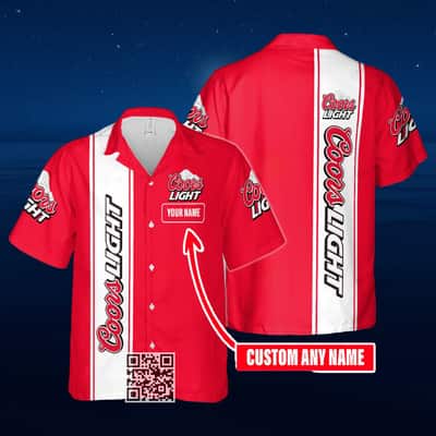Coors Light Hawaiian Shirt Custom Name Gift For Beer Lovers