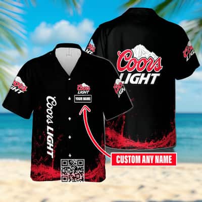 Coors Light Beer Hawaiian Shirt Custom Name Gift For Husband