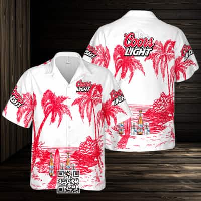 Aloha Coors Light Beer Hawaiian Shirt Summer Beach Gift