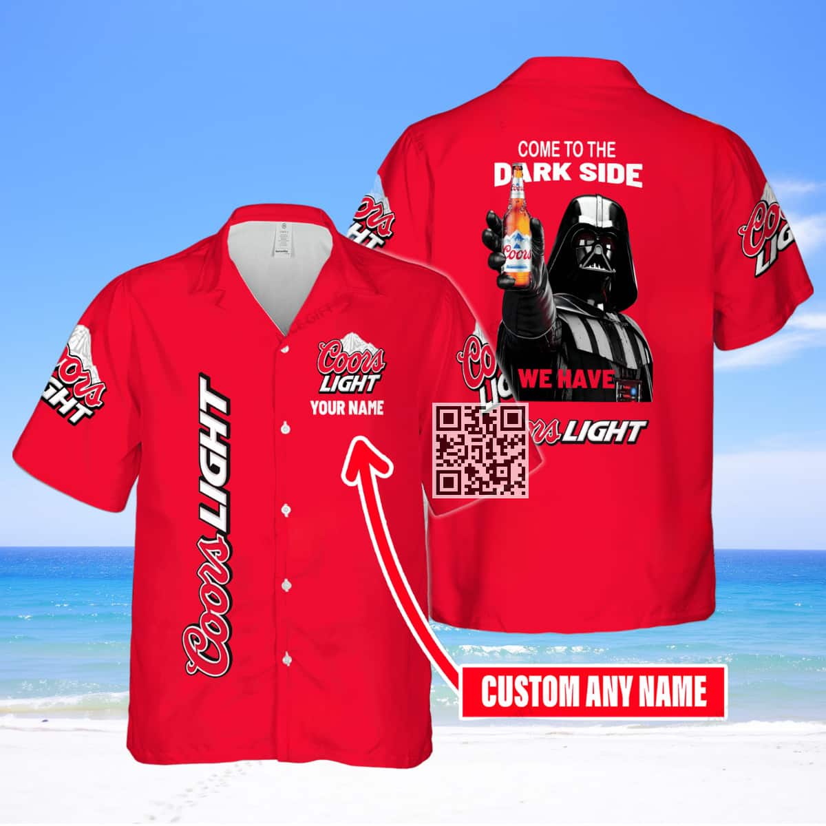 Come To The Dark Side We Have Coors Light Beer Hawaiian Shirt Custom Name Come To The Dark Side We Have Coors Light Beer Hawaiian Shirt Custom Name