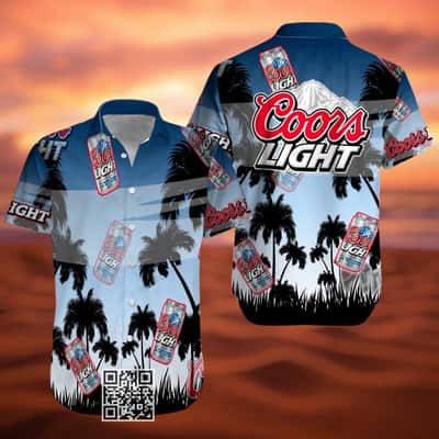 Vintage Coors Light Hawaiian Shirt Beach Lovers Gift