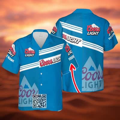 Coors Light Hawaiian Shirt Gift For Beer Lovers Custom Name