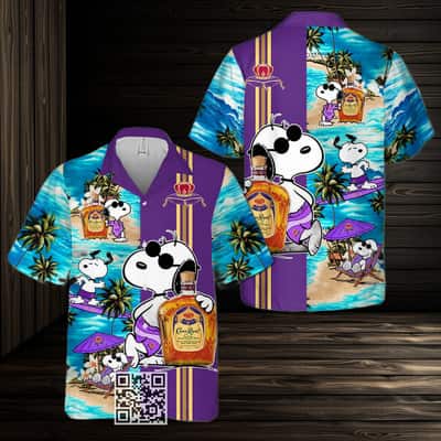Cool Snoopy Dog Crown Royal Hawaiian Shirt Gift For Beach Lovers