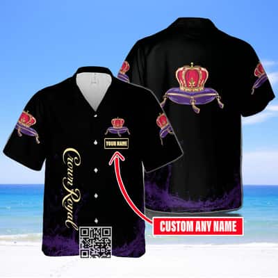 Crown Royal Whisky Hawaiian Shirt Gift For Him Custom Name Crown Royal Whisky Hawaiian Shirt Gift For Him Custom Name