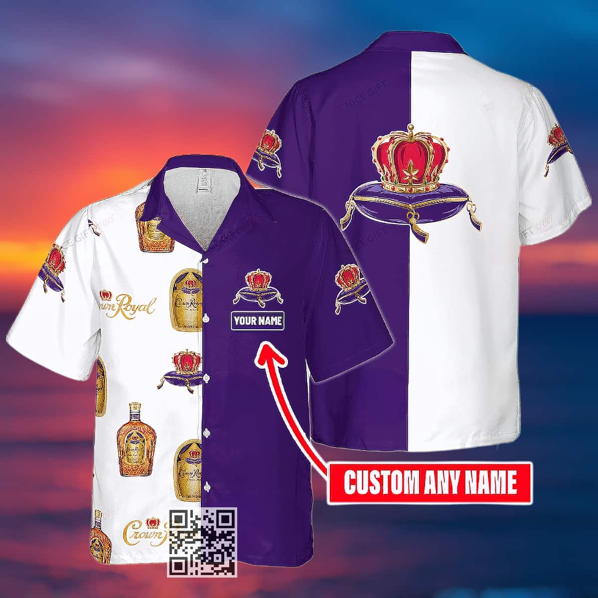 Crown Royal Hawaiian Shirt Summer Beach Gift Custom Name Crown Royal Hawaiian Shirt Summer Beach Gift Custom Name