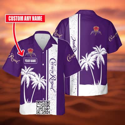 Vintage Crown Royal Hawaiian Shirt Custom Name Beach Lovers Gift