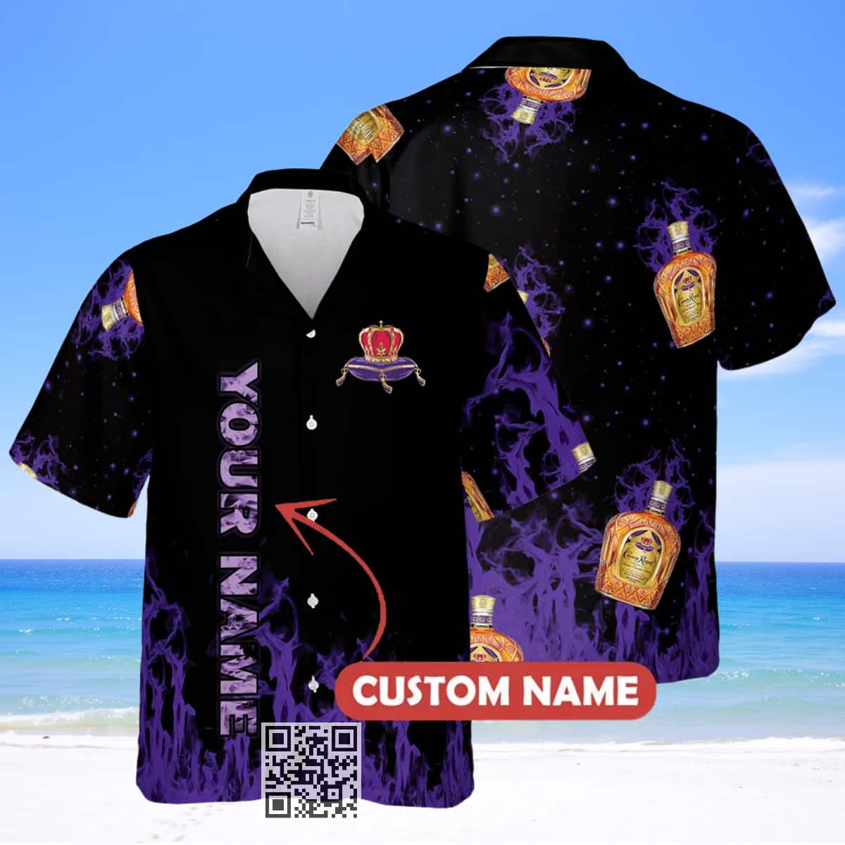 Crown Royal Whisky Hawaiian Shirt Custom Name Gift For Best Friends Crown Royal Whisky Hawaiian Shirt Custom Name Gift For Best Friends