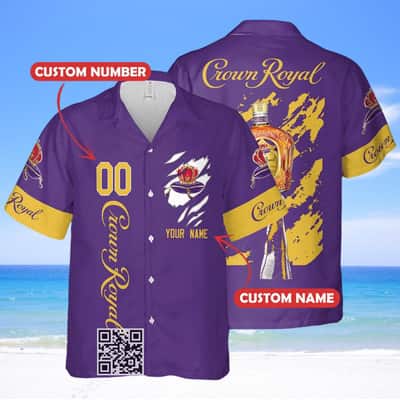 Crown Royal Hawaiian Shirt Gift For Whisky Lovers Custom Name