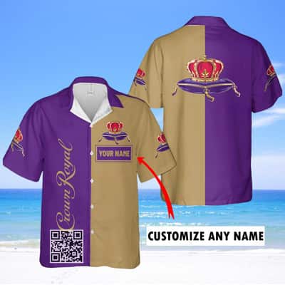 Crown Royal Hawaiian Shirt Whisky Lovers Gift Custom Name